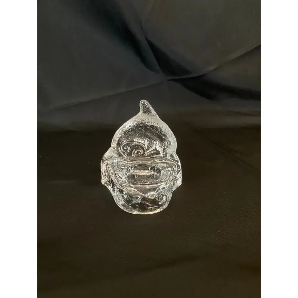 Retired PartyLite Dolphin Candle Holder Riding Waves No Chips Cracks - Picture 4 of 10